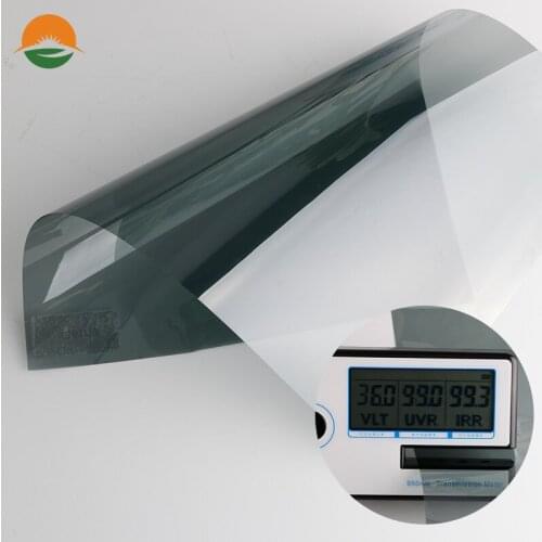 High quality IRR100% UVR99% light blue heat resistant Nano Ceramic car window solar film