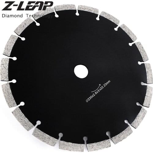 Z-LEAP 9" Diamond Cutting Disc 230mm Diamond Segmented Circular Saw Blades Concrete Granite General Dry Cutting
