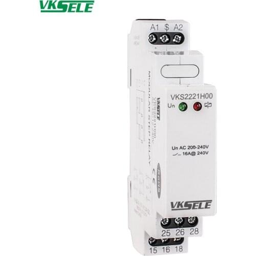 Yueqing factory VKS2221H00 5A 16A DPDT type AC DC 12V 24V to 240V step relay timer