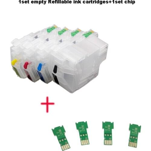 UP 1set LC3719 LC3717 XL Empty Refill ink cartridge + extra chip Compatible for Brother MFC-J2330DW MFC-J3530DW MFC-J3930DW