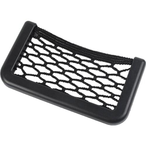 1Pcs Car Organizer Storage Bag Auto Paste Net Pocket Phone Holder