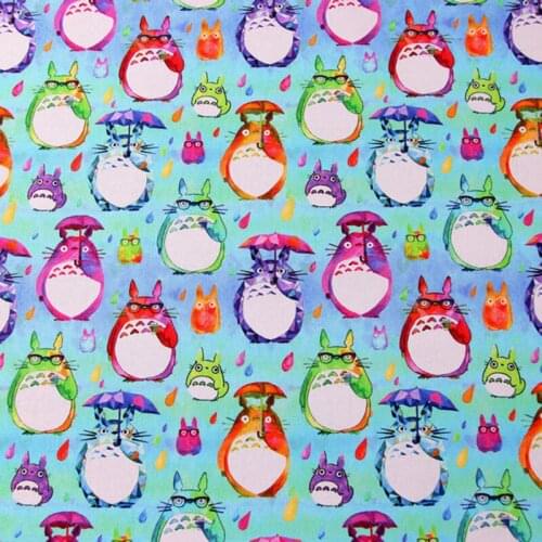 100% Cotton Fabric Cartoon White-Belly Rabbit Digital Printing Sewing Material DIY Material Home Patchwork Dress Clothing