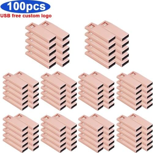 100pcs/lot logo free metal USB 2.0 Flash Drive 128GB Usb 2.0 Stick Pen Drive 64GB 32GB 16GB 8GB 4GB pendrive memory stick gift