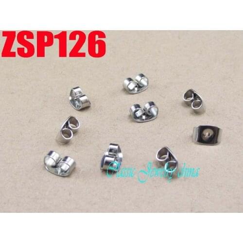 1000pcs stainless steel earring back plug fashion jewelry accessories findings components ZSP126