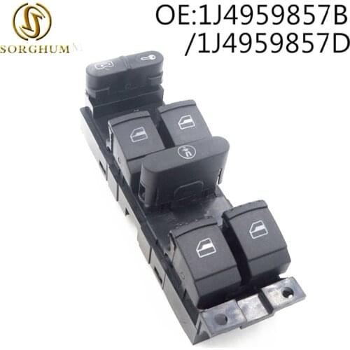 1J4959857D 1J4959857B Power Driver Side Window Switch for Bora Golf Seat Leon Skoda Superb for VW Golf Jetta Mk4 Passat B5 VR6