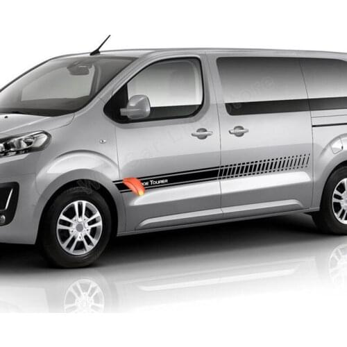 2 Pcs Auto Stickers for Citroen Spacetourer Car Vinyl Decals Racing Sports Long Stripe Sticker Accessories