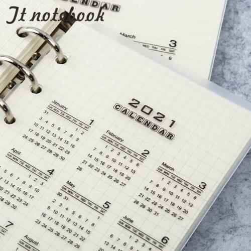 2021 Elastic Calendar Transparent PP Separator For A5/Personal Size Rings Notebook Soft Plastic Partition For Planner Sketchbook