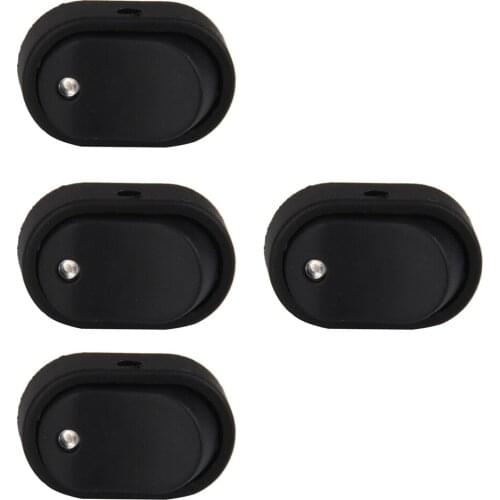 4 Universal 12V Rocker Auto Car Boat White LED Light Toggle Switch SPST ON / OF