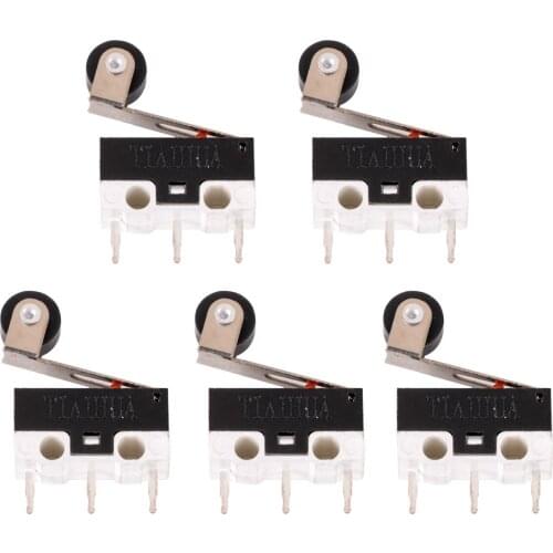 5pcs 1A 125V AC Mini Micro Limit Switch Roller Lever Arm Microswitch SPDT Sub Miniature