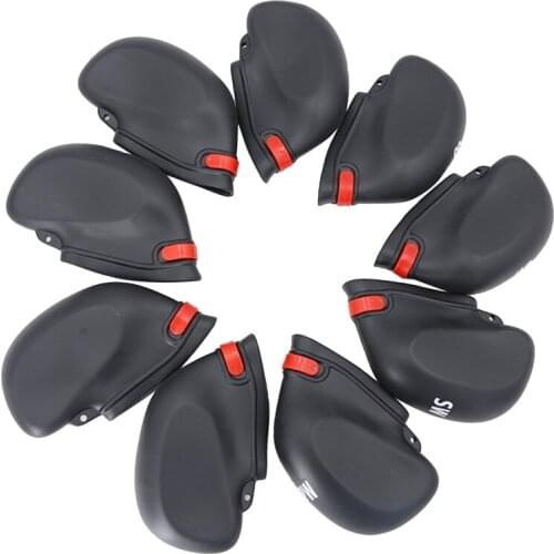 Top!-9 Pcs/Set Golf Club Head Covers PVC Rubber Golf Club Iron Head Covers Small and Lightweight 9Pcs Club Iron Head Cover