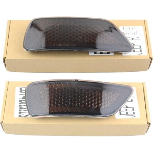 AP01 Right & Left Reflector Light Lamps Rear Smoked Black for DODGE JOURNEY 2.4L L4 3.6L 5.7L 6.4L V6 V8 57010720AC 57010721AC