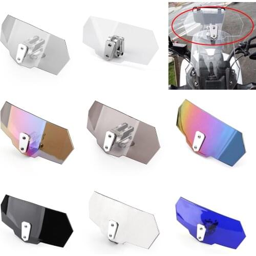 Artudatech Universal Adjustable Windshield Screen Extension Deflector For Honda For Yamaha Windshield Extension Spoiler Motor