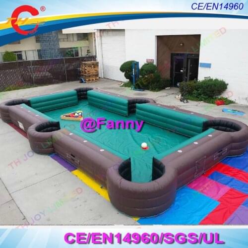 6x4m/8x5m/10x5m commercial grade pvc snook ball soccer pool table/inflatable snookball billiard football table for rental