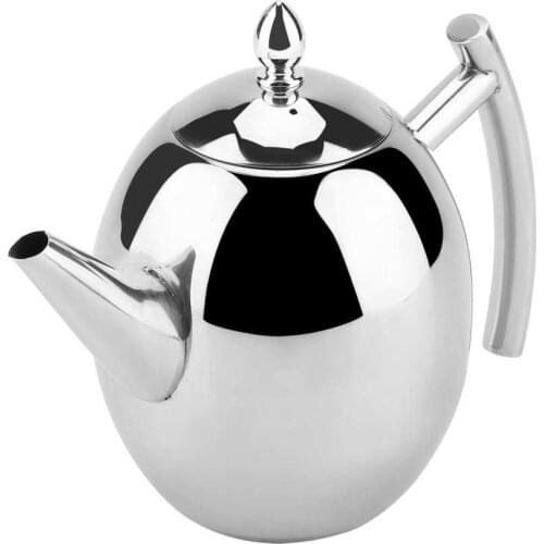 1000/1500ML Stainless Steel Teapot Tea Coffee Water Kettle Container with Removable Mesh Filter Infuser Coffee Pot