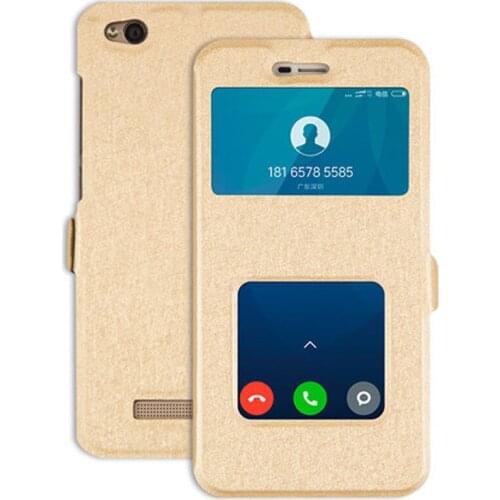 A+Quality Open Window grain 5.0 inch For xiaomi redmi 4a pu flip soft shell back Case Cover Phone Case For xiaomi redmi 4 a