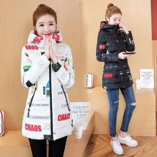 2018 Polyester Zipper Slim Full Flocking Limited New Cotton Long Hat Clothes Loose Coat