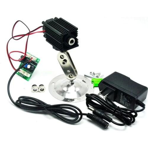 Focusable 200mw 808nm IR Laser Diode Module Dot Laser TTL 12V Infrared Light Night Vision w 12V Adapter Holder Clamp