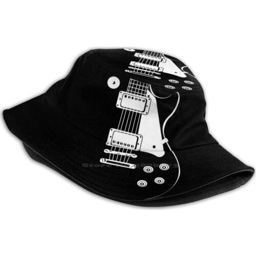 Guitar In Black And White Causal Cap Buckets Hat Guitar Guitars Electric Guitar Guitar Guitar Guitar Electric Guitar Vintage