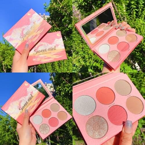 Highlighter Bronzer Palette Makeup Face Contour Shimmer Powder Body Base Illuminator Highlight Cosmetic Face Blusher Palette