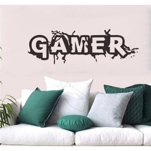 Gamer crack Pattern Wall Sticker Living room for kids rooms bedroom background home decoration stickers Mural Decals wallpaper