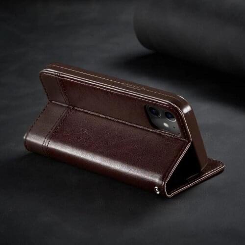 100pcs Crazy Horse Pattern Flip Leather Case For IPHONE 12 Pro Max/ XS MAX/11 PRO Max/XS/XR/678 PLUS/SE2/5S leather case