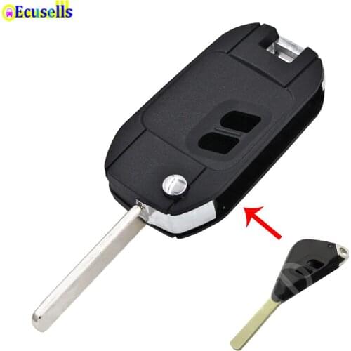 Modified Folding Flip Remote Key Case Shell Fob 2 Button For Subaru Forester Impreza Legacy Outback Tribeca DAT17