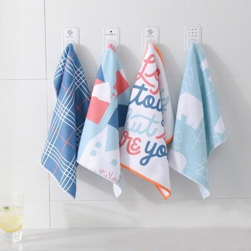 4-piece Set Cleaning Cloth Rags Water Absorption Towel Non-Stick Oil Washing Cleaning Rags Home Wiping Tools Kitchen Supplies