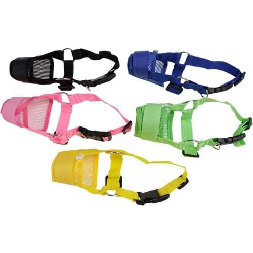 Anti Barking Dog Muzzle For Small Large Dogs Adjustable Mesh Pet Mouth Muzzles For Dogs Straps Accessories Pet Supplies