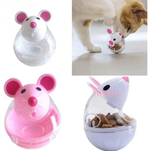 New Pet Cat Fun Tumbler Feeder Toy Mouse Leaking Food Balls Pet Educational Toys Pet Leakage Device Funny Cat Interactive Toy