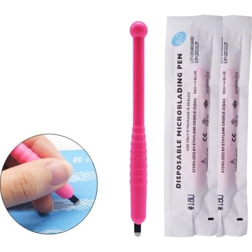 Disposable Microblading Pen Eyebrow Makeup Tool Permanent Makeup 7/9/12F 18 U Blades Sterile Microblades Microblading