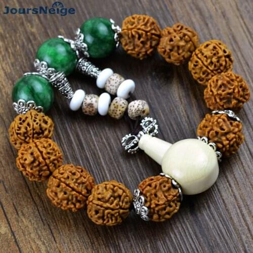 Wholesale Authentic Five valve KingKong Bodhi Bracelets Bead Xingyue Bodhi Buddha Tibetan Style Prayer Wood mala JoursNeige