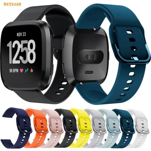 22mm Fashion Soft Silicone Strap For Fitbit Versa Smartwatch Wristband Replacement Bracelet Sport Watchband Watch Accessories