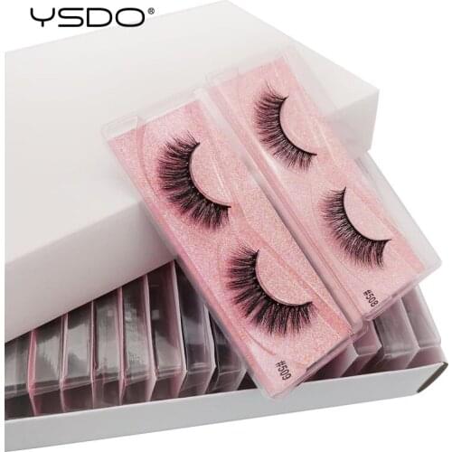Eyelash wholesale 20/30/40/50/100 pcs faux 3d mink lashes natural false eye lashes makeup wispy mink eyelashes in bulk cilios