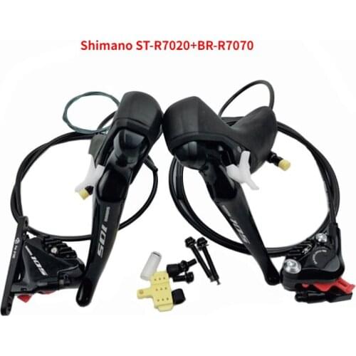 Shimano 105 ST-R7020 + BR-R7070 R7020 Dual Control Lever R7070 Hydraulic Disc Brake Road bicycle shifter Derailleur