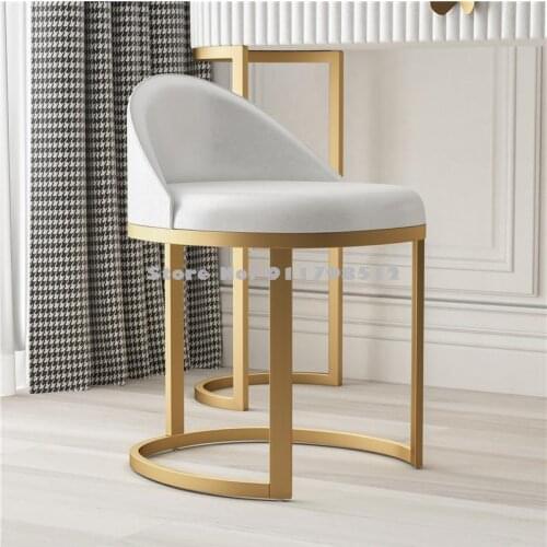 Modern minimalist home dressing table stool light luxury back chair makeup chair nordic bedroom net red dressing stool