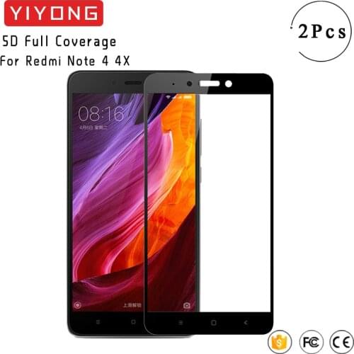 YIYONG 5D Full Cover Glass Xiaomi Redmi Note 4 Global Version Tempered Glass Screen Protector For Xiaomi Redmi Note 4X Pro Glass
