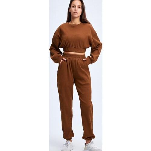 Loose Seamless Yoga Set Sportswear Fitness Clothes for Women Clothing Gym Loose Leggings with Pockets Sport Suit Workout Set