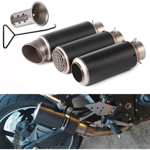 51mm Universal Motorcycle Exhaust Pipe Motocross Racing Escape Moto Muffler For Yamaha R6 MT07 PCX Tmax 530 Kawasaki Z900 FZ6