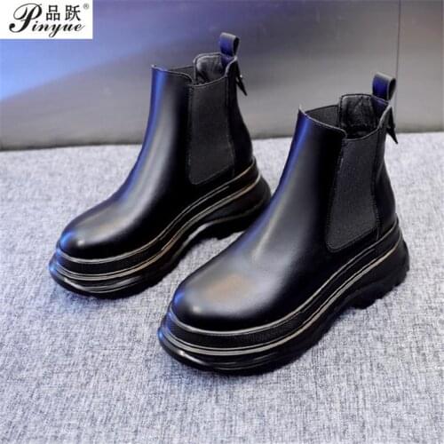 Punk boots bottes femmes platform boot fall shoes women ankle boots winter high heel shoes motorcycle boots women fashionFemme