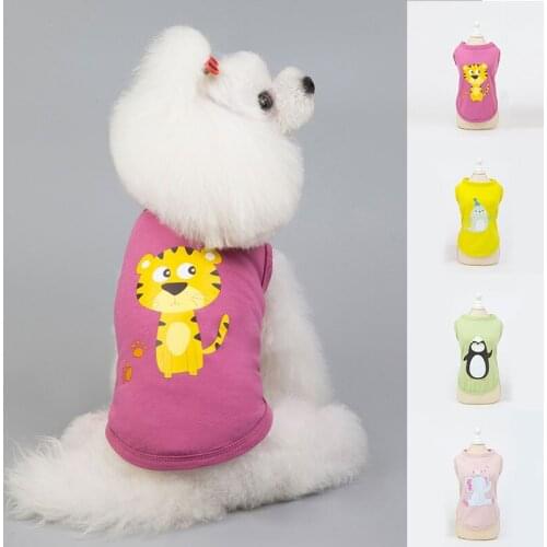 Dog Vest pet clothes Spring summer dog clothing for small dogs Cartoon cotton pet vest Breathable dog costume Puppy Clothing