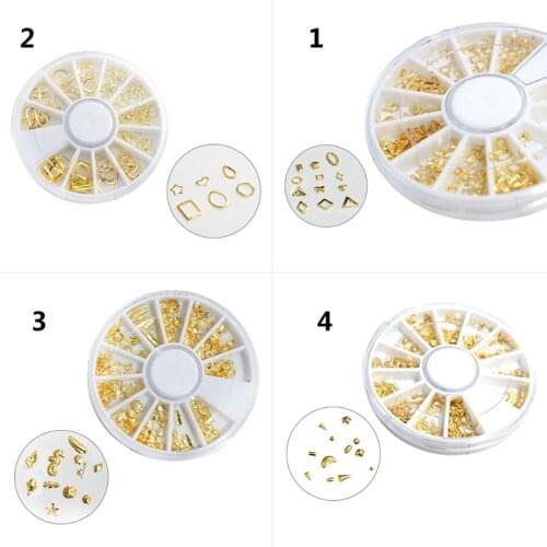 1 Box DIY Epoxy Resin Filling Material Gold Pendant Hollow Geometric Shape Filler Handmade Crafts Jewelry Making Manicure Nail