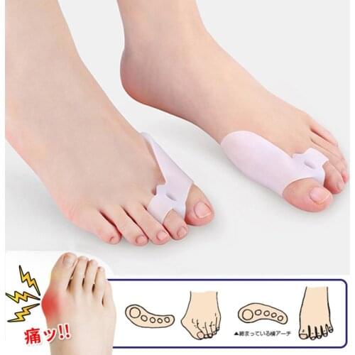 1 Pairs of Gel Finger Separator for Hallux Valgus Hammer Toes Foot Care Bunion Corrector & Bunion Relief Protector Sleeves Kit