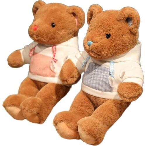 1pc 30/40CM Cute Teddy Bear with Clothes Plush Toys Lovely Animal Bears Pillow Nice Birthday Xmas Gift for Baby Girlfriend
