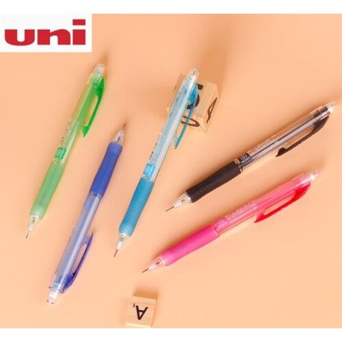 1Pc Japan UNI Automatic Pencil M5-100 Transparent Rod 0.5mm Primary School Children Writing 5 Color Optional Office Supply