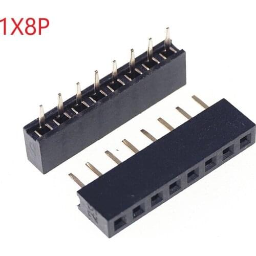 20pcs 1x8 P 8 Pin 2.0 mm PCB Female Header Pin Headers Single row Straight Through Hole Insulator height 4.30mm Rohs Reach