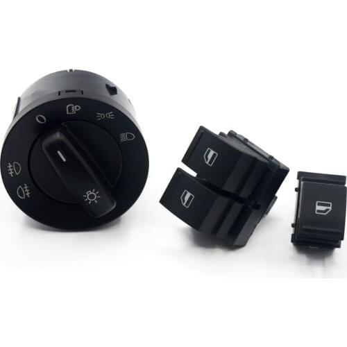 3Set Headlight Window Control Switch Button 1K0 941 431N 1K3 959 857A 1F0 959 855 For VW EOS Golf 5 6 GTI Passat CC Tiguan