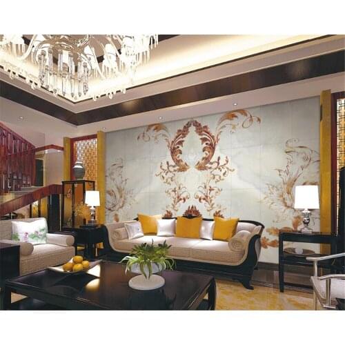 Beibehang 3D Wallpaper Marble Royal Flying Flower European Backdrop Living Room Bedroom TV Background mural papel de parede