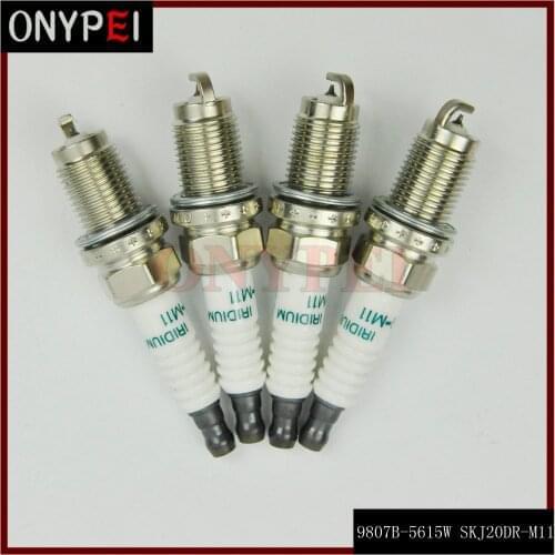 4 PCS 9807B-5615W SKJ20DR-M11 Iridium Spark Plug For Honda Accord CR-V Acura RL TSX SKJ20DRM11