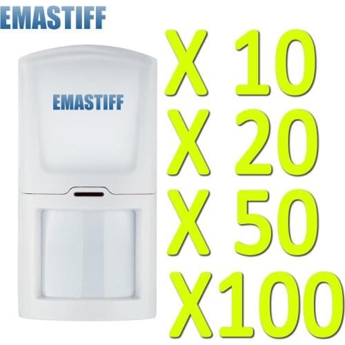 Free Shipping! Home Burglar Security 10/20/50/100 PCS White infrared detector alarm for 433 MHZ wireless GSM PSTN alarm system