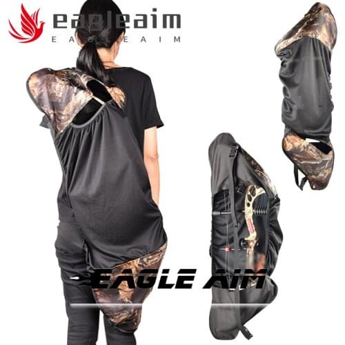 Free Shipping Archery Hunting Adjustable Camo elastic Bow Bag Carry Case Belt Storage Backpack Bow Holder f Compound Bow Recurve
